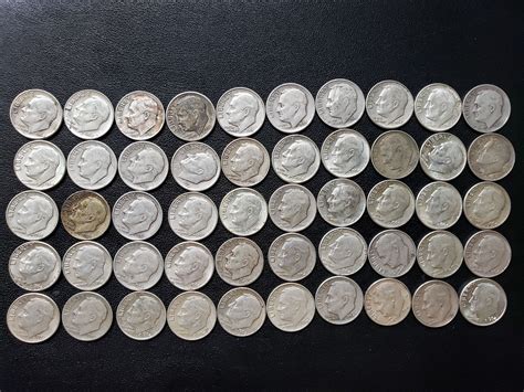 Mixed Date Roosevelt Dime Roll #1 - For Sale, Buy Now Online - Item #818845