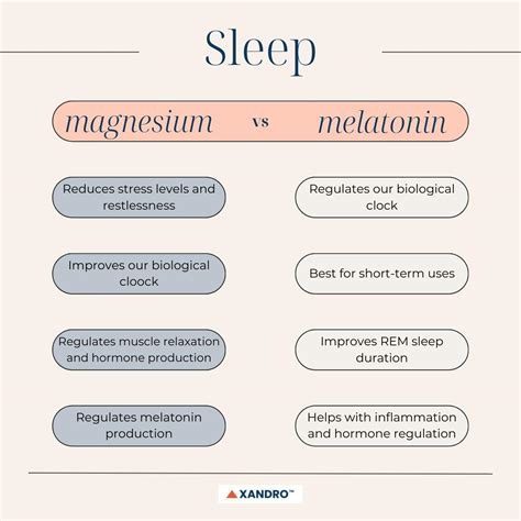 Comparison Between a Melatonin and Magnesium Supplement - Xandro Lab