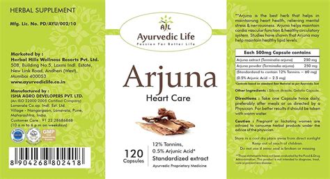 Buy AYURVEDIC LIFE ARJUNA 120 CAPSULES (PACK OF 5) Online & Get Upto 60 ...