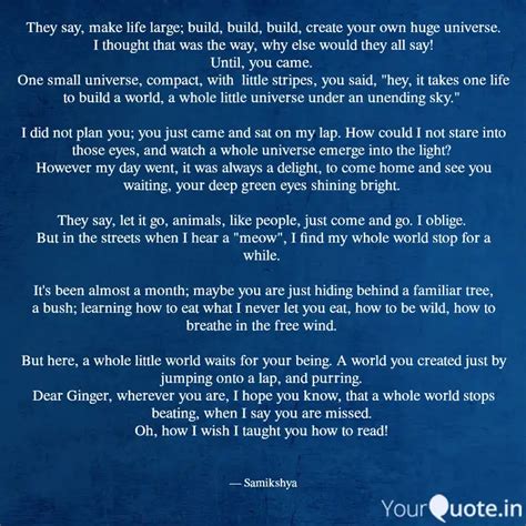 They say, make life large... | Quotes & Writings by Samikshya Thapa ...