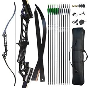 Buy D&Q Takedown Recurve Bow and Arrow for Adults Kit 30 35 40 45 50 55 ...