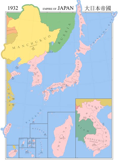 Empire of Japan, 1932 : r/imaginarymaps