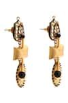 Buy Gold Plated Stones Mughal Handcrafted Earrings by Trupti Mohta ...