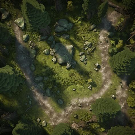 Forest Path Battle Map 30x30 - Xebfa0cn7v931 forrest map