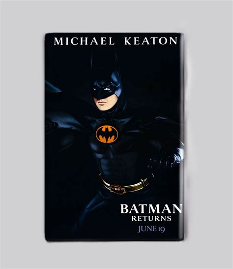 BATMAN RETURNS / MICHAEL KEATON - 2" x 3" MOVIE POSTER MAGNET (dc 1992 ...