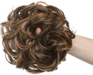 Views Messy Bun | Hair Piece Wavy Curly Scrunchies Synthetic Ponytail ...