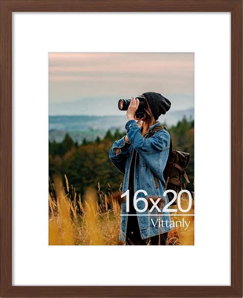 Amazon.com - Vittanly 16x20 Brown Poster Frame, Displays 11x14 Picture ...