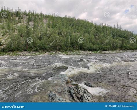 A River Flowing in the Mountains, in a Narrow, Deep Valley Stock Image ...