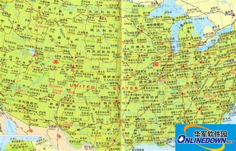 美国地图高清中文版 美国主要城市地图_美国地图全图大图中文