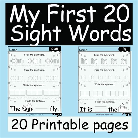 Sight Words Practice|Color, Trace, Write, Finish the Sentence | Made By ...