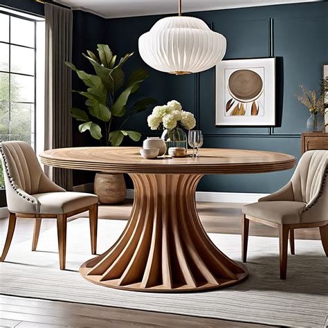 Fluted Base Dining Table