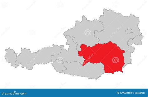 Austria - Map of Austria - High Detailed Stock Illustration - Illustration of geography, region ...