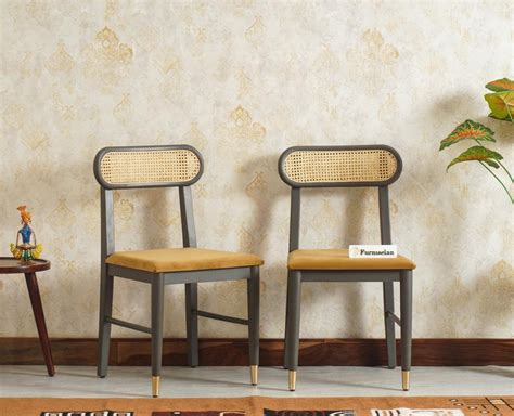 Upto 50% OFF Rattan Cane Chair Set of Two | furniselan