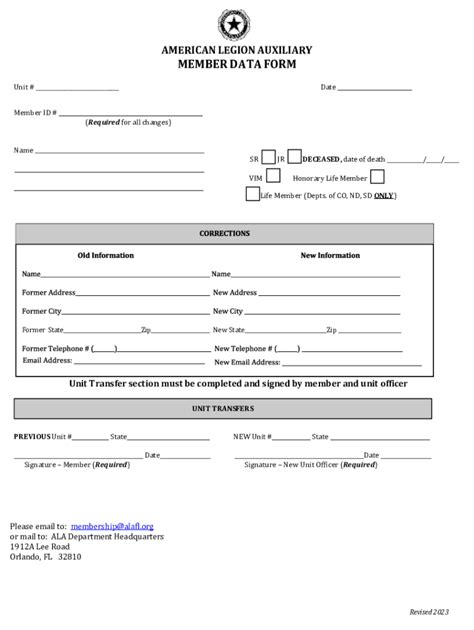 American Legion Auxiliary Transfer Documents Printable - Fill Online ...