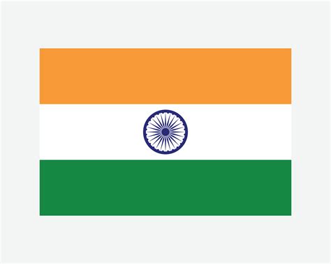 National Flag of India. Indian Country Flag. Republic of India Detailed Banner. EPS Vector ...