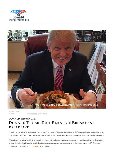 Donald trump diet plan | PDF
