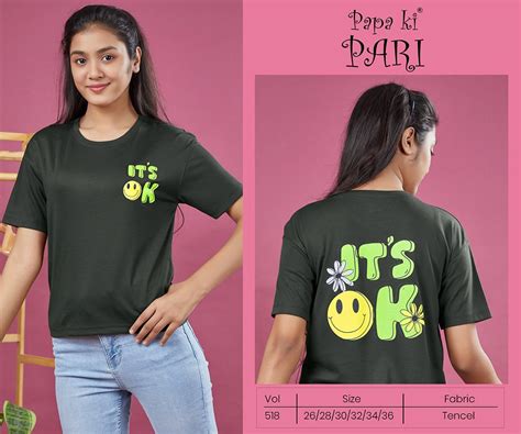 Vol 518 Papa Ki Pari Tencil Girls Tshirt Exporter Ahmedabad – Kavya ...