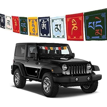 Large Ladakh Tibetan Flag for Car (PACK OF 2) with Feng Shui Tibetan ...