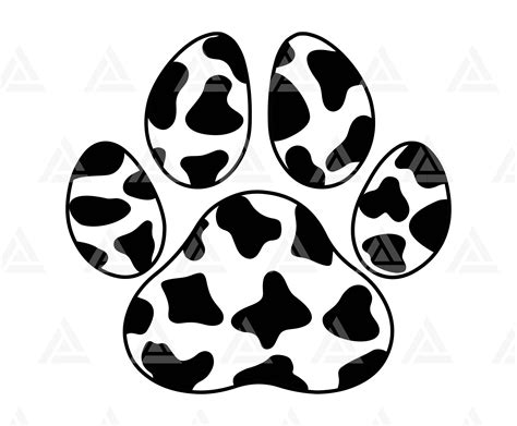 Cow Paw Print Svg Cow Spots Svg Animal Paw Print Svg - Etsy India