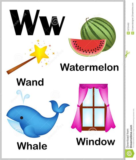 Word Drawing In Letter W