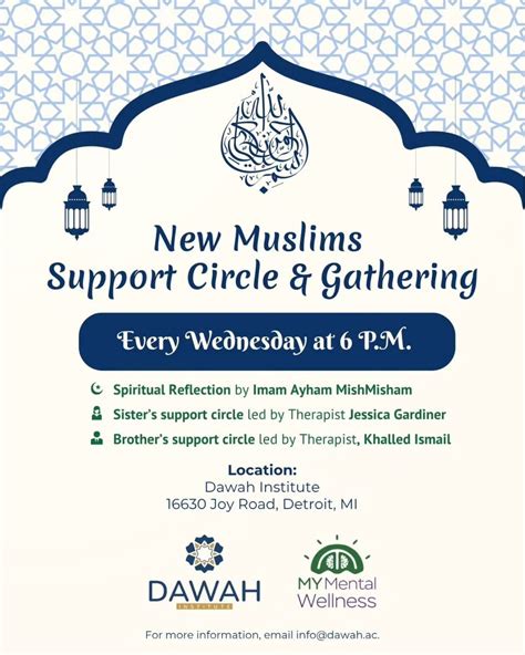 New Muslims Support Circle & gathering, Dawah Institute Corporation ...