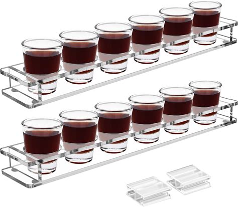 Amazon.com: Shot Glass Holder 6 Holes Wooden Drinks Paddle, Shot ...