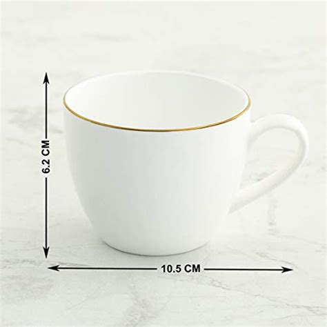Home Centre Corsica Solid Cup and Saucer- Set of 6 – Home Decor Lo