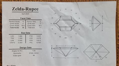 Made a zelda inspired earring with a created ruby rupee I cut! The ruby is 10x5.5mm and is about ...