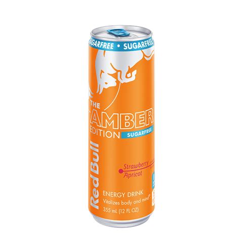 Red Bull Amber Edition Energy Drink Strawberry Apricot 114mg Caffeine ...