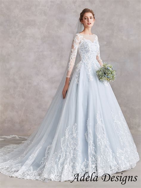 17 Light Blue Wedding Dresses for Spring Summer