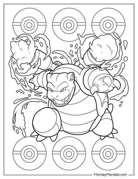 20 Blastoise Coloring Pages (Free PDF Printables)