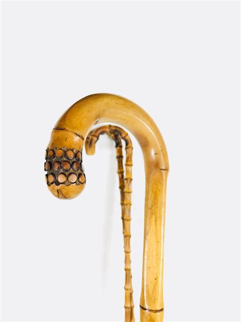 Three Henry Howell and Co. London Antique Bamboo Walking Sticks, 1920s ...