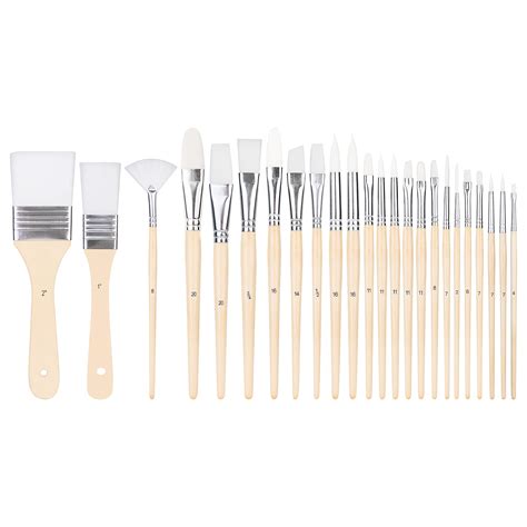 Amazon Basicsart Paint Brush Set 24 Count Different Sizes Artists ...