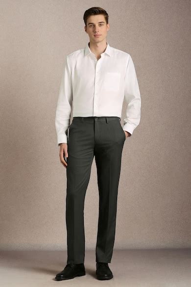 Buy Men Grey Regular Fit Solid Flat Front Formal Trousers Online ...