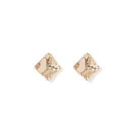Buy Gold Rachel Square Organic Stud Earring Online