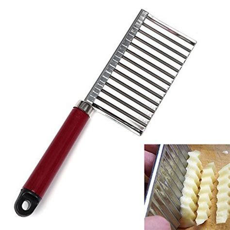 DeoDap Kitchen Stainless Steel Crinkle Cutting Tool Fruit and Vegetable ...