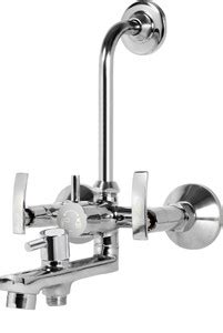 Tapglow TM22 Passion Brass 3 in 1 Wall Mixer With L Bend Mixer Faucet ...
