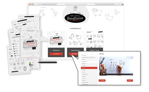 Tiere zeichnen Bauernhof - Sketchnote Love