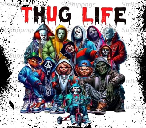 Thug Life Clipart: Animated Streetwear Design (Digital Download PNG ...