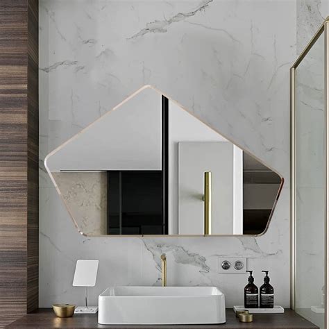 Scandinavian Frameless Beveled Geometrical Shaped Mirror – Vibecrafts