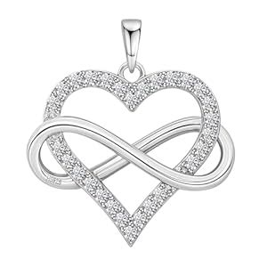 Buy HighSpark 925 Silver Infinity Heart Pendant | 92.5 Sterling Silver ...