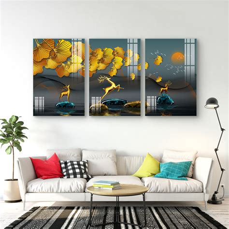 Abstract Modular Colourful Wall Painting for Living Room: Beautiful Sc ...