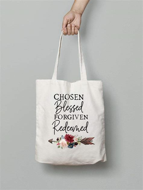 Chosen Blessed - Tote Bag | 100% Cotton | Zipper Handle | Inspired by ...