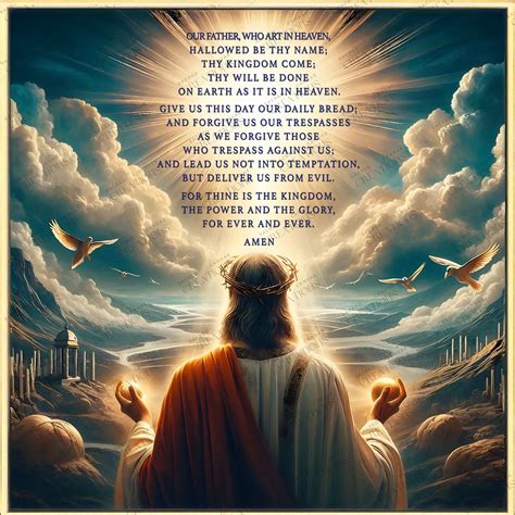 Our Father Who Art in Heaven, the Lord's Prayer Wall Art, Our Father ...