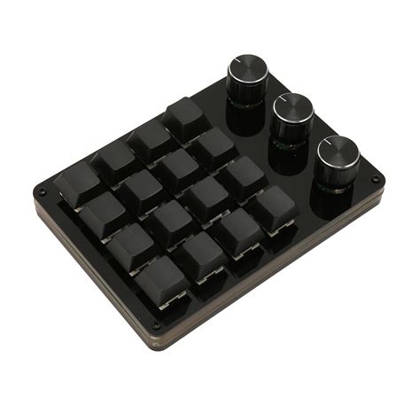 Buy 16 Keys Programmable Keypad, USB Mini Macro Pad with 3 Knobs, Hot ...