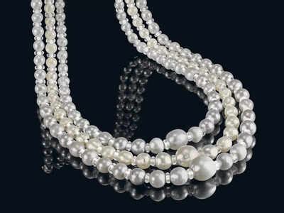 Rare natural pearl necklace sells for a whopping INR 6 crores - Times ...