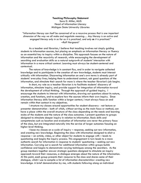 Philosophy Statement Examples 的图像结果