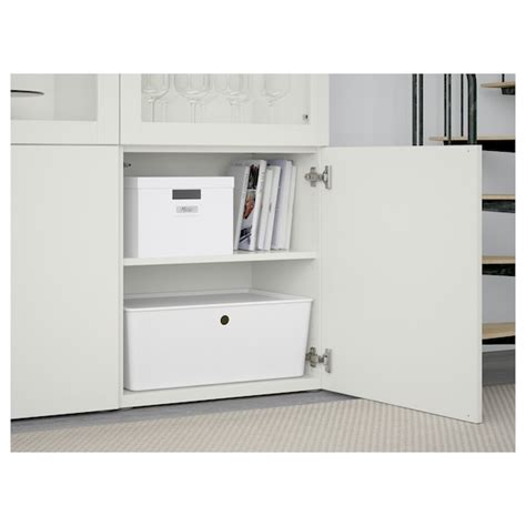 BESTÅ storage combination w glass doors, white Lappviken/Sindvik white ...