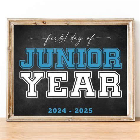 First Day of 11th Grade Sign Printable, Modern Back to School 2024-2025 ...