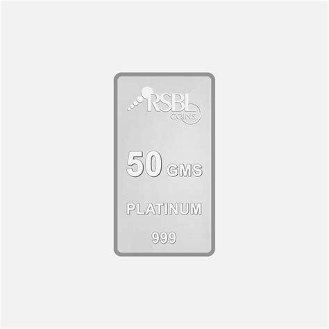 50gm Platinum Bar – RSBL eCoins